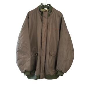 State Property Rocawear nylon down bomber jacket brown green camo size 3XL Y2K